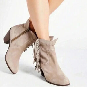 Sam Edelman Louie Western Bootie with Fringe Size 7.5